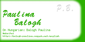 paulina balogh business card